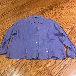 Gerties Woman’s Purple Button Down Size S